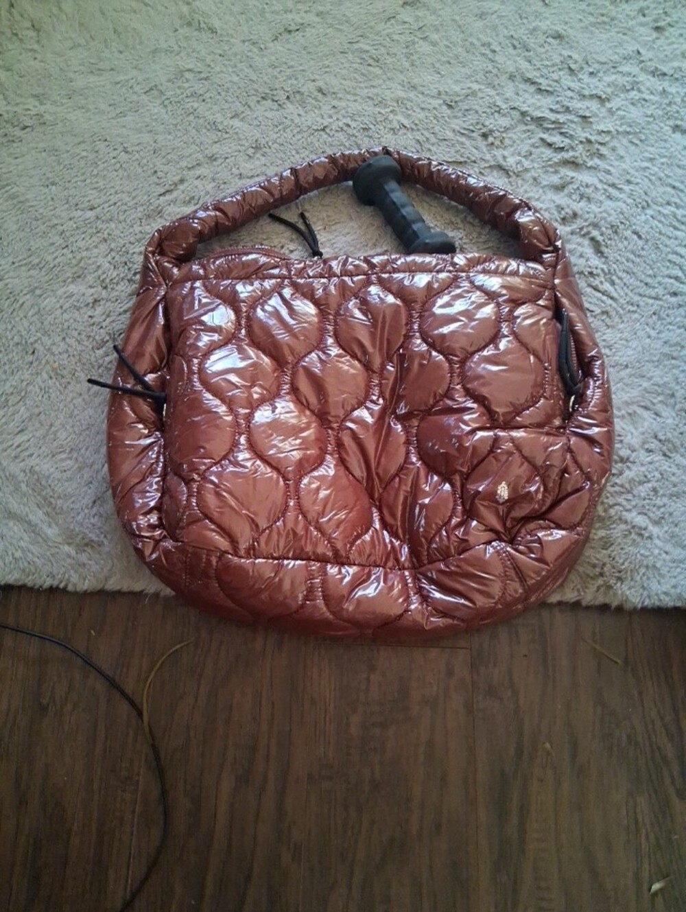 FP Movement Surplus Shine Quilted Bag Purse Free People Nutshell Brown